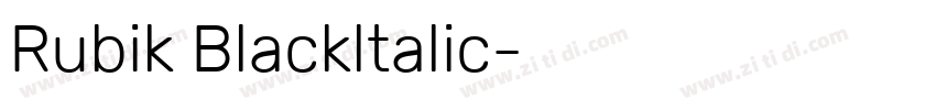 Rubik Blackltalic字体转换